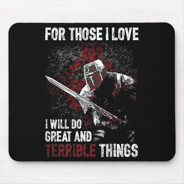 For Those I Love I Will Do Great And Terrible Thin Mouse Pad (Front)