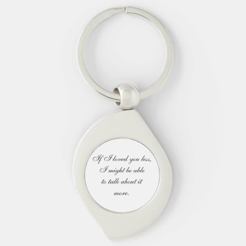 For those of deep feeling  expressing love   keychain