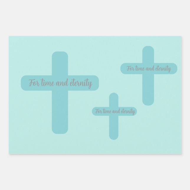 For time and eternity wrapping paper sheets (Front)