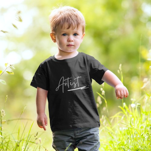 For toddler word Artist black and white Baby T_Shirt