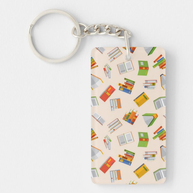For true lovers of books keychain (Front)