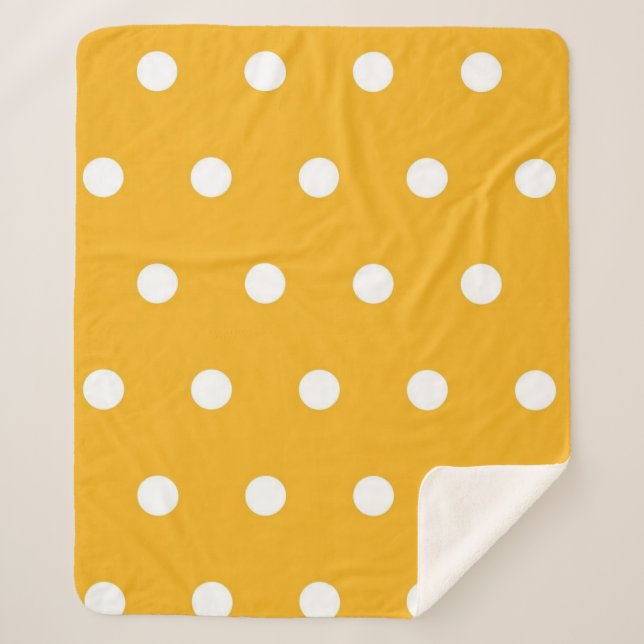 For true lovers of polka dots sherpa blanket (Front)