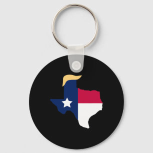 For Trump 2020 Election Texas Flag Trump Hair Keychain