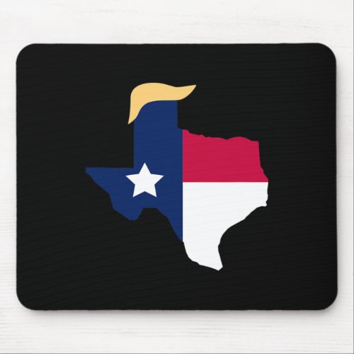 For Trump 2020 Election Texas Flag Trump Hair  Mouse Pad