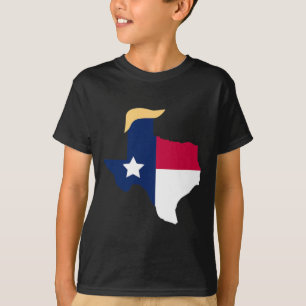 For Trump 2020 Election Texas Flag Trump Hair T-Shirt