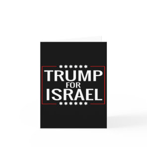 For Trump 2020 Hebrew Rally Sign-jewish Israel  Card