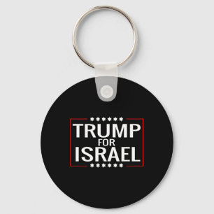 For Trump 2020 Hebrew Rally Sign-jewish Israel  Keychain