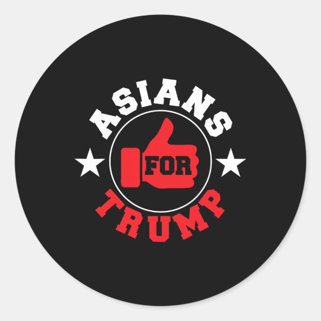 For Trump 2020 President Cool Pro Republicans Gift Classic Round Sticker (Front)