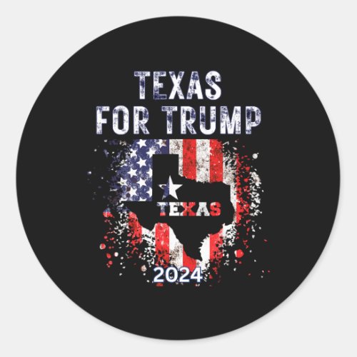 For Trump 2024 American Flag _ Vintage  Classic Round Sticker
