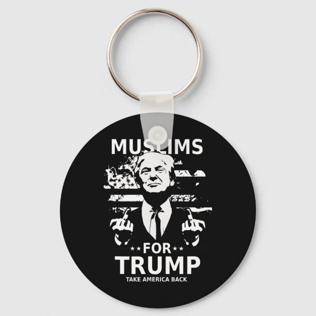 For Trump 2024 Conservative Funny Election 45 47  Keychain (Front)