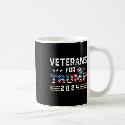 For Trump 2024 Flag American Flag Trump 45 Veteran Coffee Mug