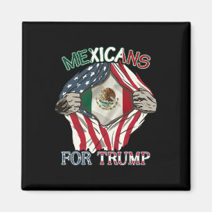 For Trump 2024 Mexico Usa Friendship Flag Magnet