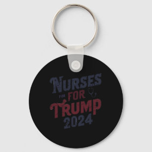 For Trump 2024 Nurses Support Trump 2024 Keychain