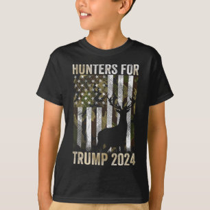 For Trump 2024 President Camouflage Deer Elk Antle T-Shirt