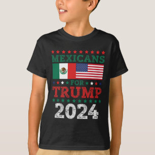 For Trump 2024 Take America Back Mexico Usa Flag T-Shirt