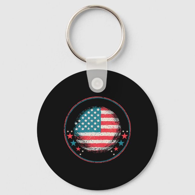 For Trump 2024 Usa Flag1  Keychain (Front)