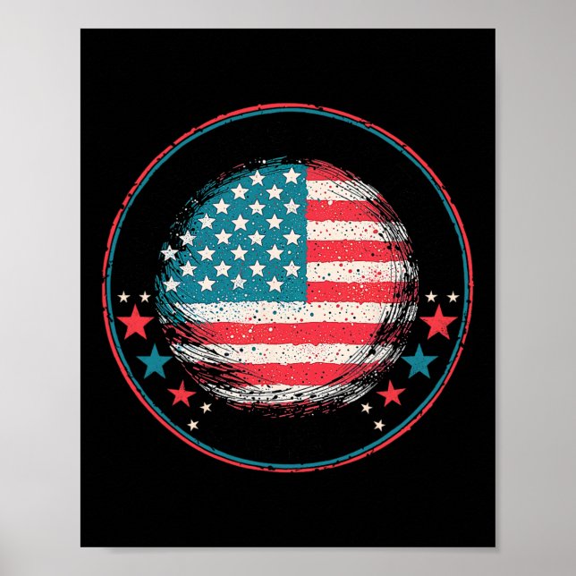 For Trump 2024 Usa Flag1  Poster (Front)