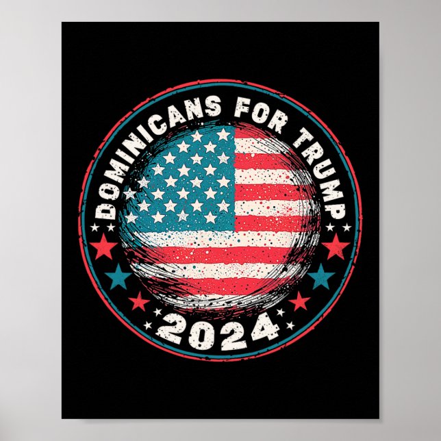 For Trump 2024 Usa Flag  Poster (Front)