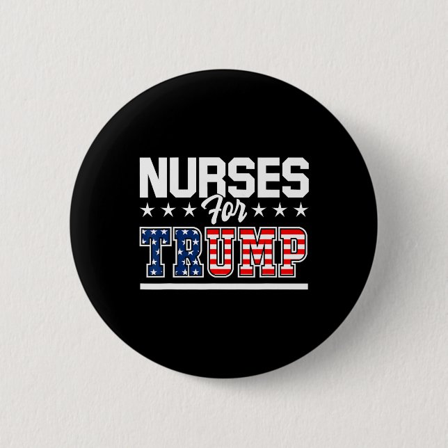 For Trump America President 2020 Duty Scrubs  Button (Front)