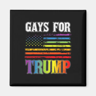 For Trump Lgbt Pride Gay Rainbow Flag Vote Republi Magnet
