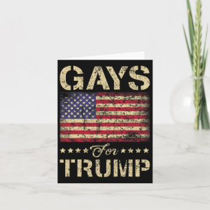 For Trump Stars And Stripes American Flag Card
