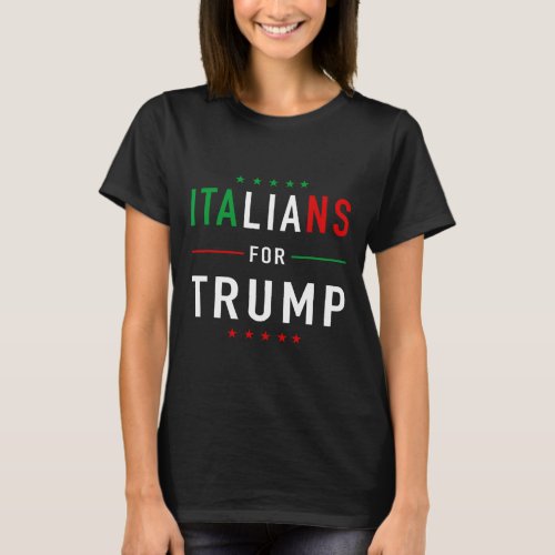 For Trump Tee Pro Trump Italiano Supporter 