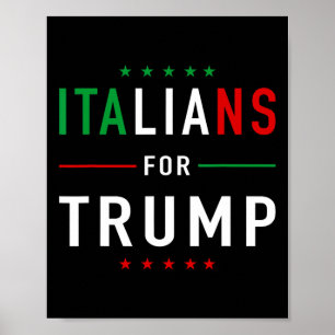 For Trump Tee Pro Trump Italiano Supporter Poster