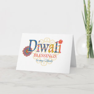 For Uncle Diwali Blessings with Rangolis Card
