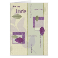 For Uncle on Father's Day Customizable Cards