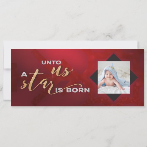 For unto us a Child is born Christmas Card