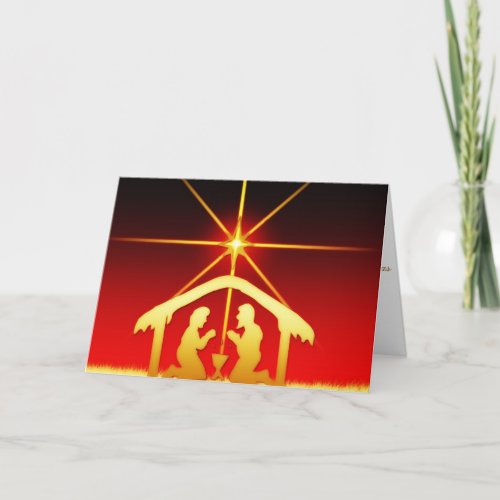 For Unto Us A Child Is Born Christmas Holiday Card