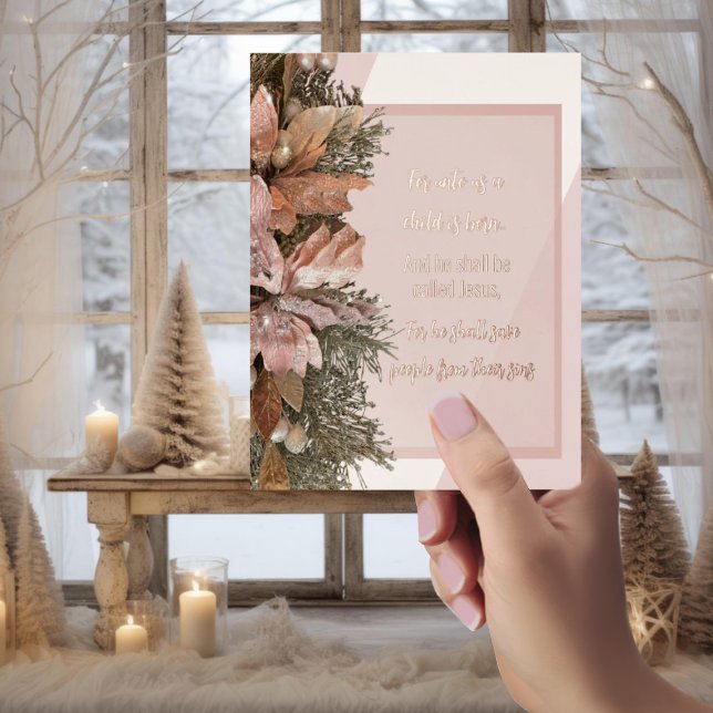 For Unto Us a Child is Born Foil Post Card (Creator Uploaded)