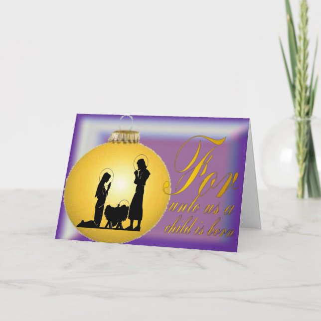 For Unto Us Card (Front)