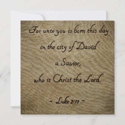 For unto You is Born this Day Holiday Card