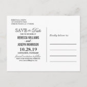 (for USPS) Rustic String Lights Lace Save the Date Announcement Postcard (Back)