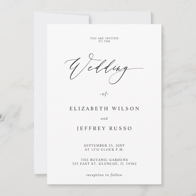 For Vellum Overlay Spring Blush Floral Wedding Invitation (Front)