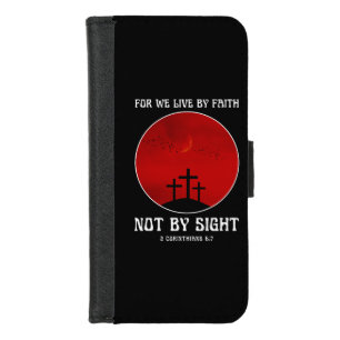 For we live by faith not by sight iPhone 8/7 wallet case