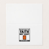 For we walk by faith  christian religious faith bi business card (Outside Unfolded)