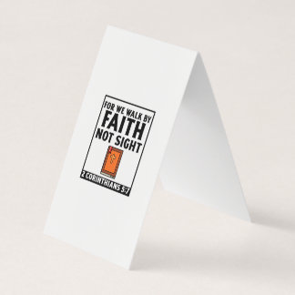 For we walk by faith christian religious faith bi business card