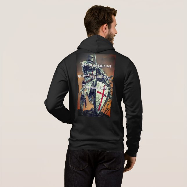 For We Wrestle Not Ephesians 6:12-Recoleta Hoodie (Back Full)