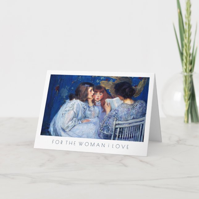 For Wife on Mother's Day Fine Art Greeting  Card (Front)