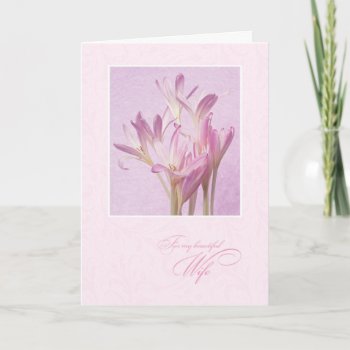 For Wife On Mother's Day Flowers Card by SueshineStudio at Zazzle