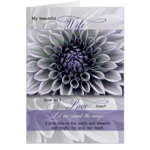 for Wife Romantic Birthday Soft Lavender Flower Cards