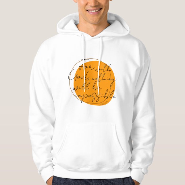 For With God Hoodie (Front)