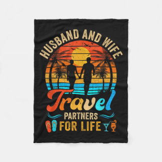 For Women Husband Wife Travel Partners Life Fleece Blanket