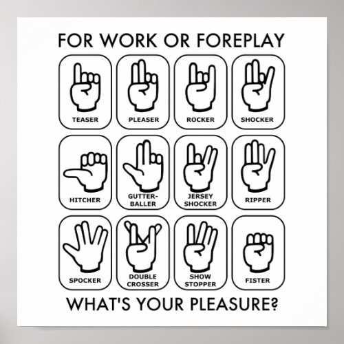 FOR WORK OR FOREPLAY for lefties Poster