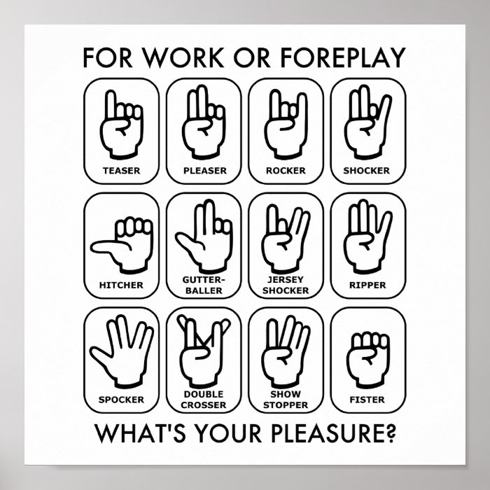 FOR WORK OR FOREPLAY (for lefties) Print