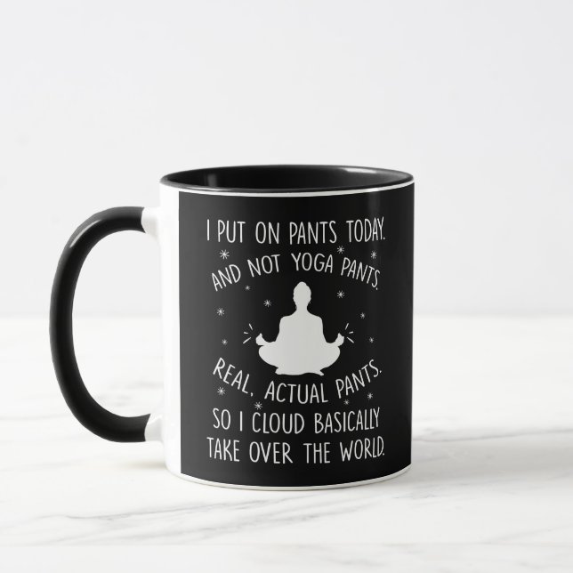For yoga lovers, funny Yoga meditation, Poses Gift Mug (Left)