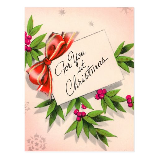 For You At Christmas Postcard | Zazzle