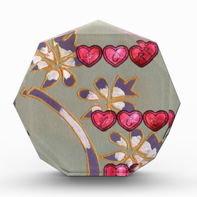For You From Me: Beautiful Floral Hearts Design Award (Front)